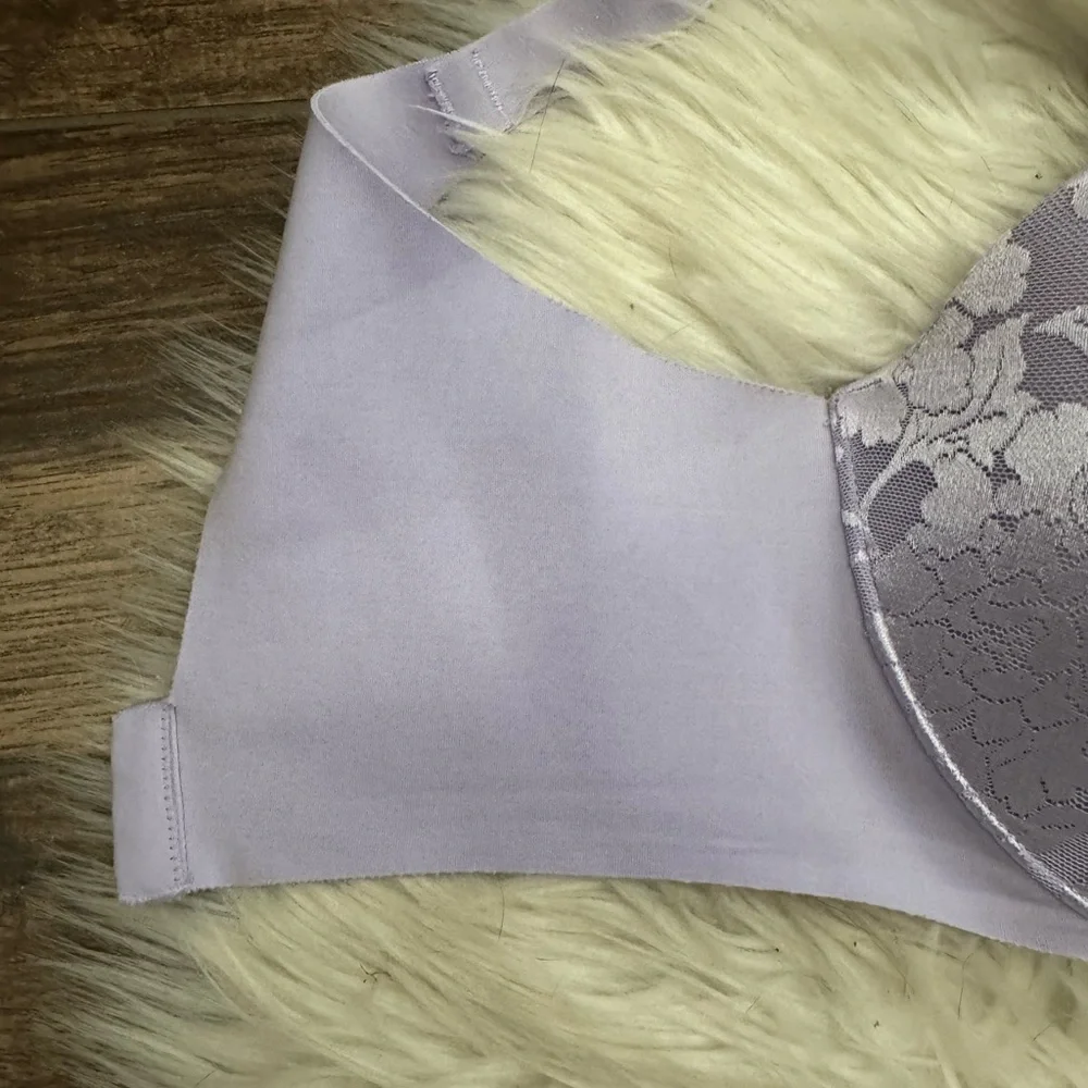 Soma Bra Size 36D Vanishing Back Full Coverage lace Purple‎ Underwire
